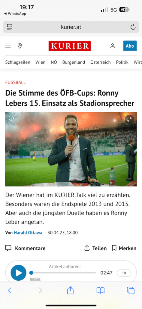 Kurier Cupfinale