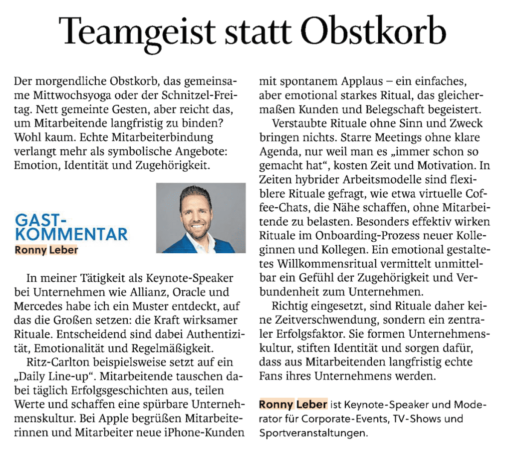20251025 Salzburger Nachrichten Ronny Leber deutsch